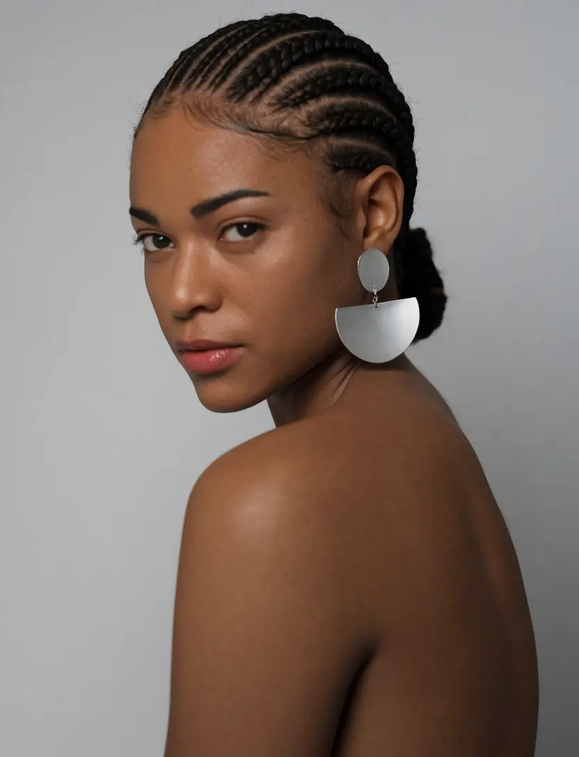 fall black hairstyles braids Low Braided Bun With Side Pattern