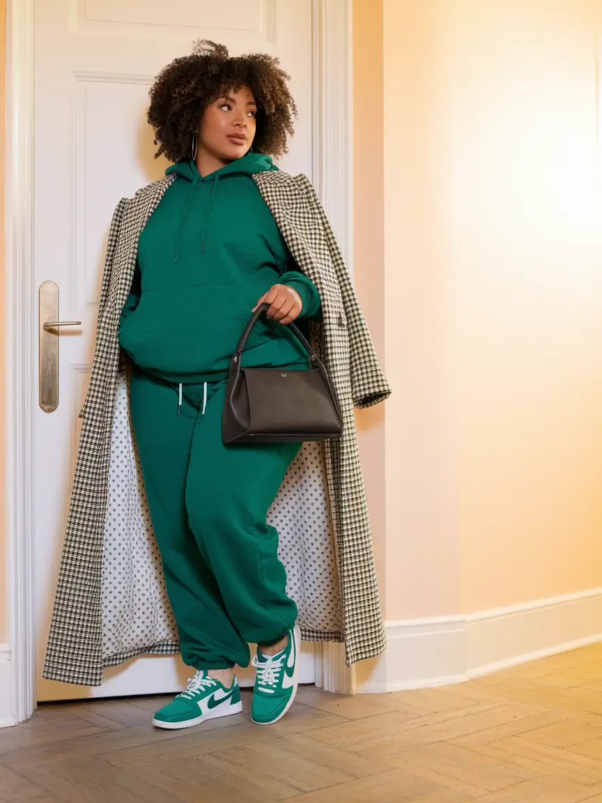 fall plus size capsule wardrobe 2025 Monochrome Streetwear: Cozy, But Make It Bold