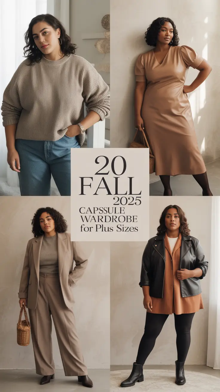 Fall 2025 Capsule Wardrobe for Plus Sizes: Effortless Looks for Work, Travel & Cold Weather