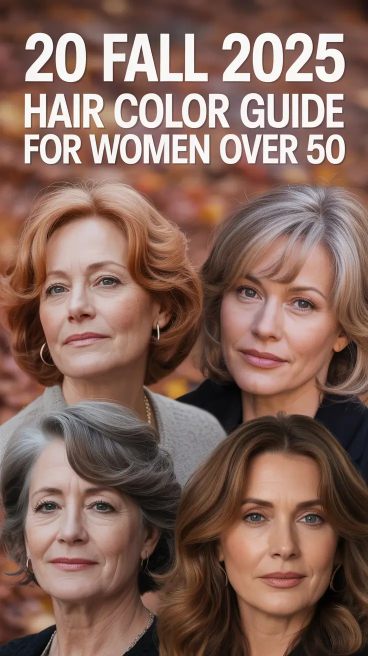 Fall 2025 Hair Color Guide for Women Over 50: Inspiring Ideas for Blonde, Brunette & Red Looks