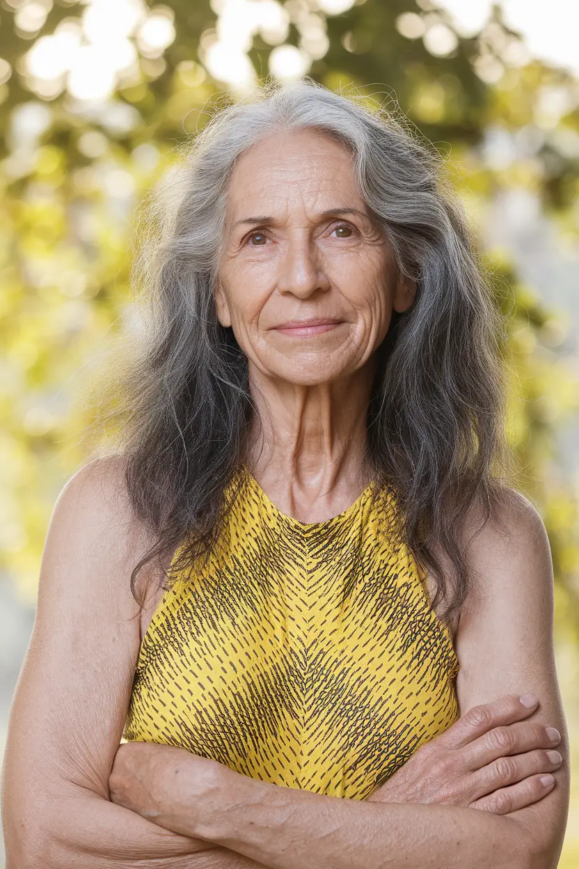 Fall hair color women over 60 Natural Waves with Cool Charcoal Depth