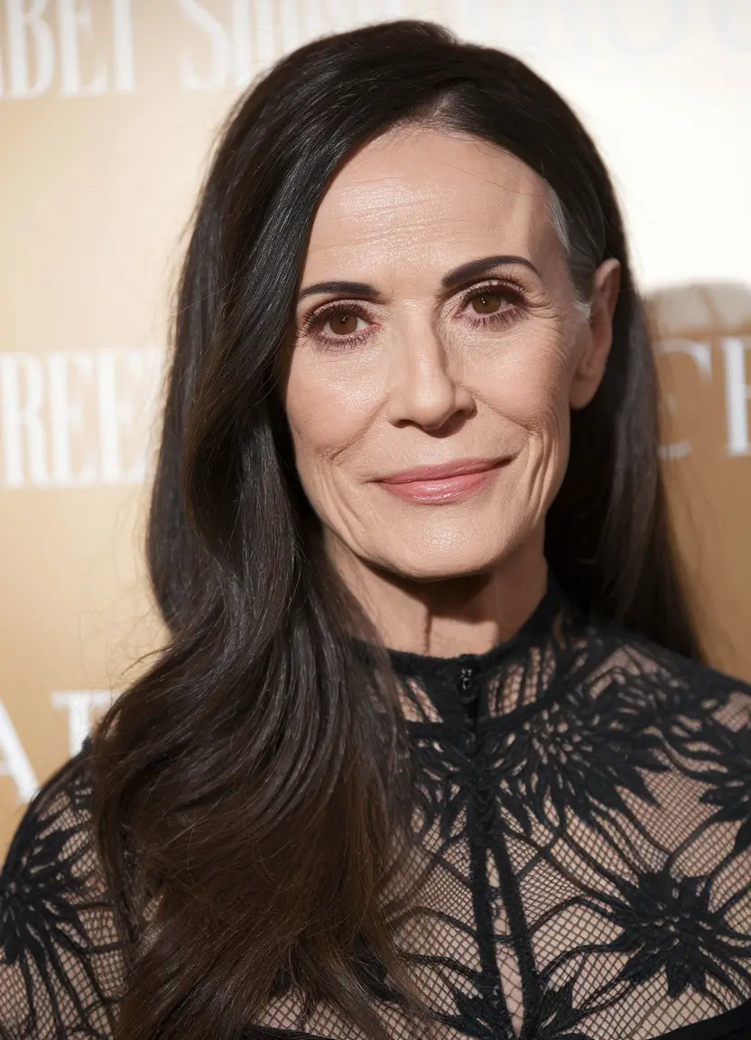 fall hair color women over 40 Rich Espresso Brunette with Sleek Volume