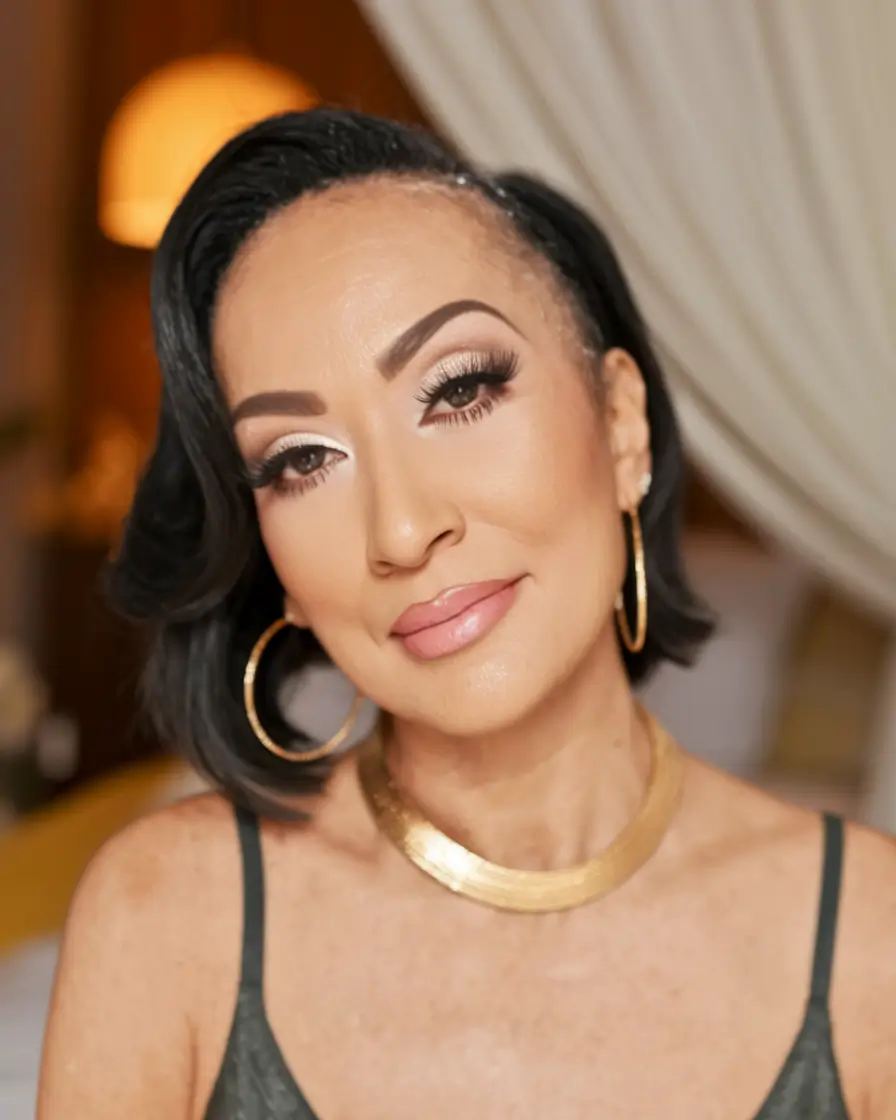 fall hair color women over 40 Jet Black Vintage-Inspired Glam Bob