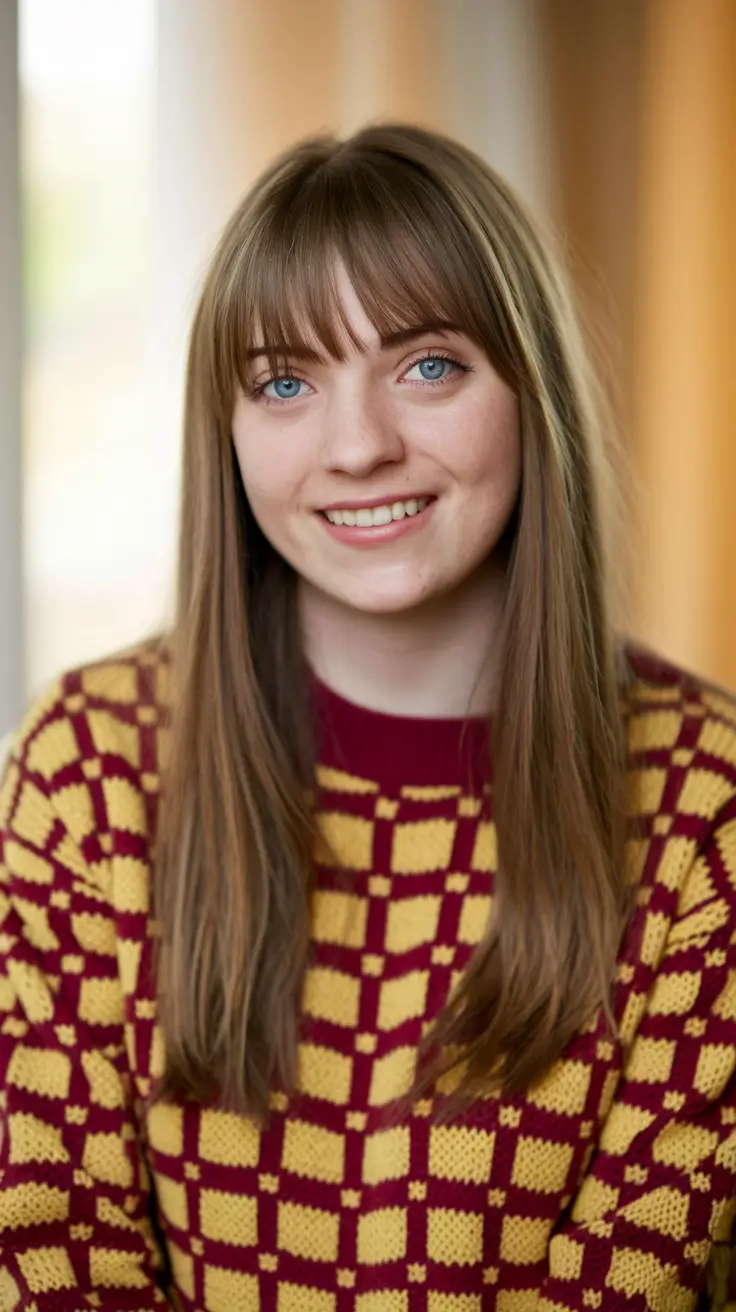 fall hairstyles and colors Soft Layers and Curtain Bangs for Medium Hair