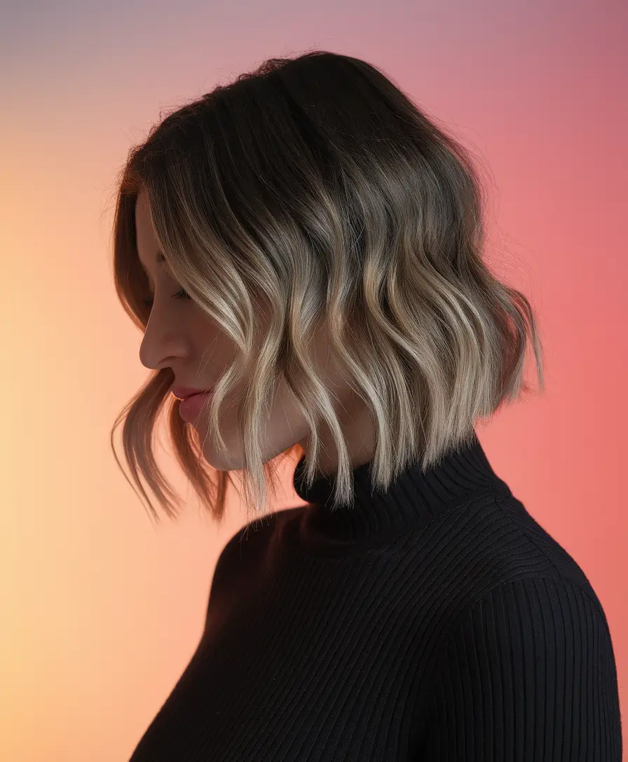 fall hair colors long hairstyles Soft Rooted Blonde Bob with Shadowed Depth
