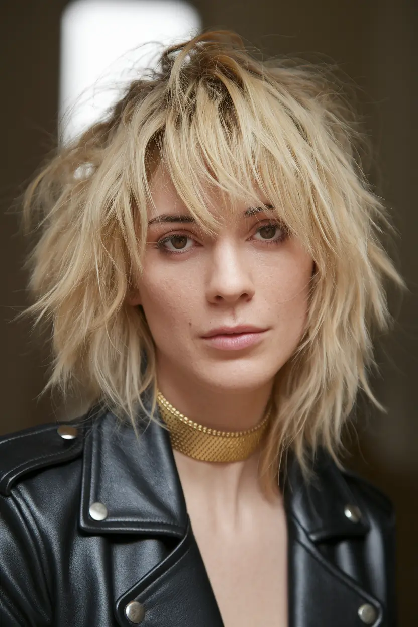 fall hair colors and hairstyles+Rockstar Shag with Platinum Punch