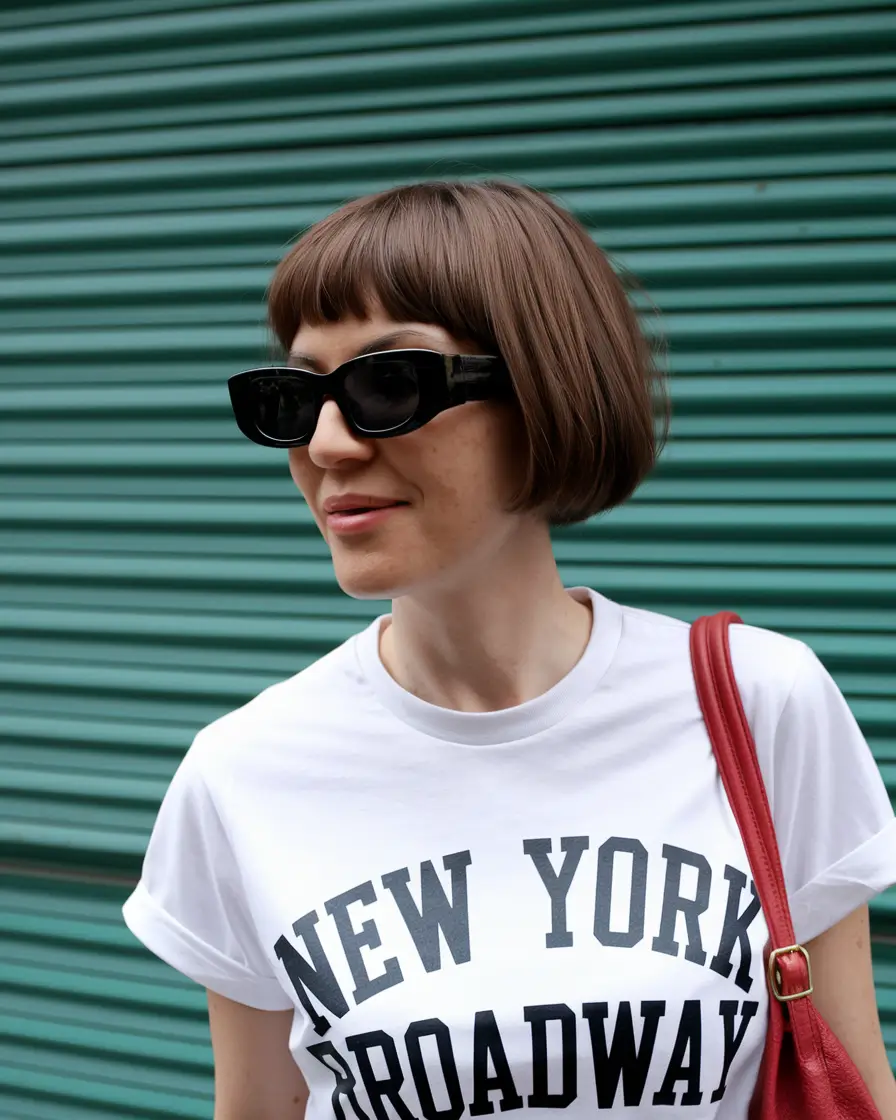 fall hair colors and hairstyles French Bob with Baby Bangs and Coffee Tones