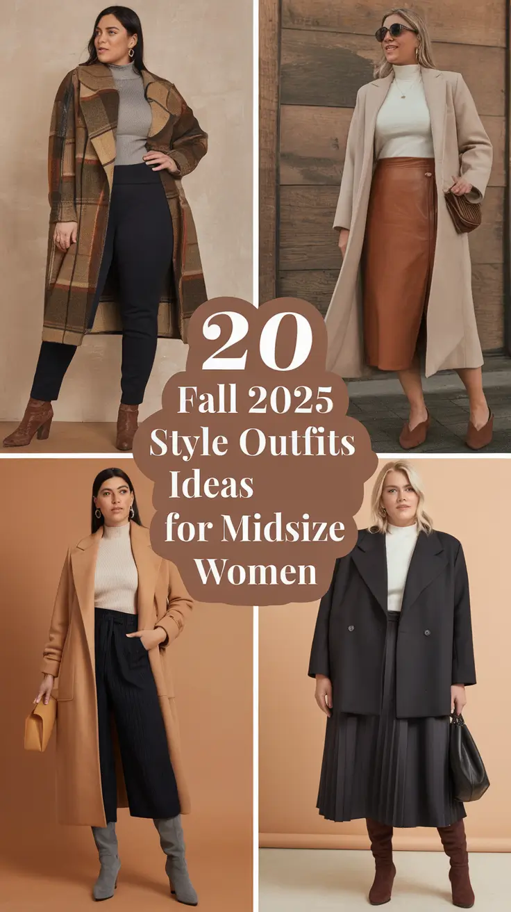 Fall 2025 Style Outfits Ideas for Midsize Women That Are Comfy, Stylish, and Effortlessly Cool