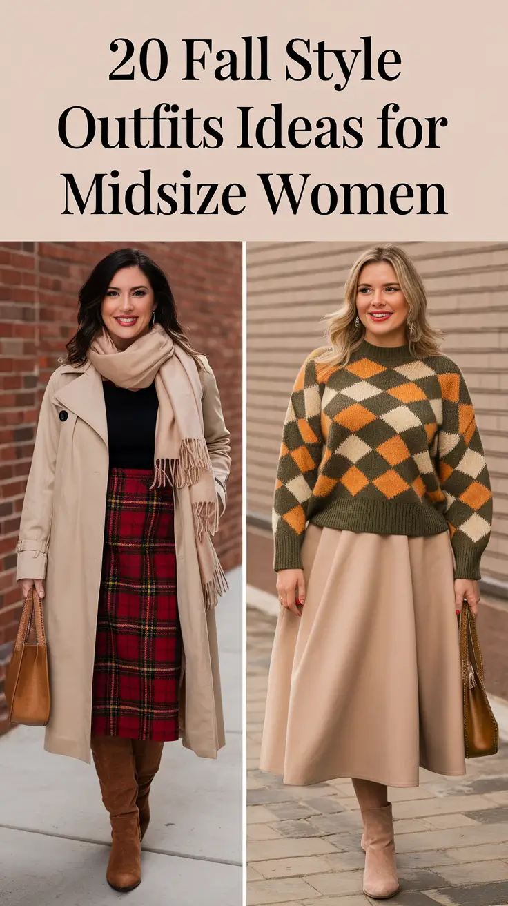 Fall 2025 Style Outfits Ideas for Midsize Women That Are Comfy, Stylish, and Effortlessly Cool