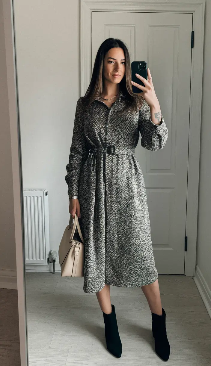 fall fashion outfits 2025 women Effortless Elegance with a Belted Midi