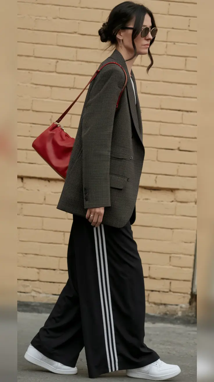 fall fashion trends for women 2025 Tailored Blazer Meets Athleisure Cool