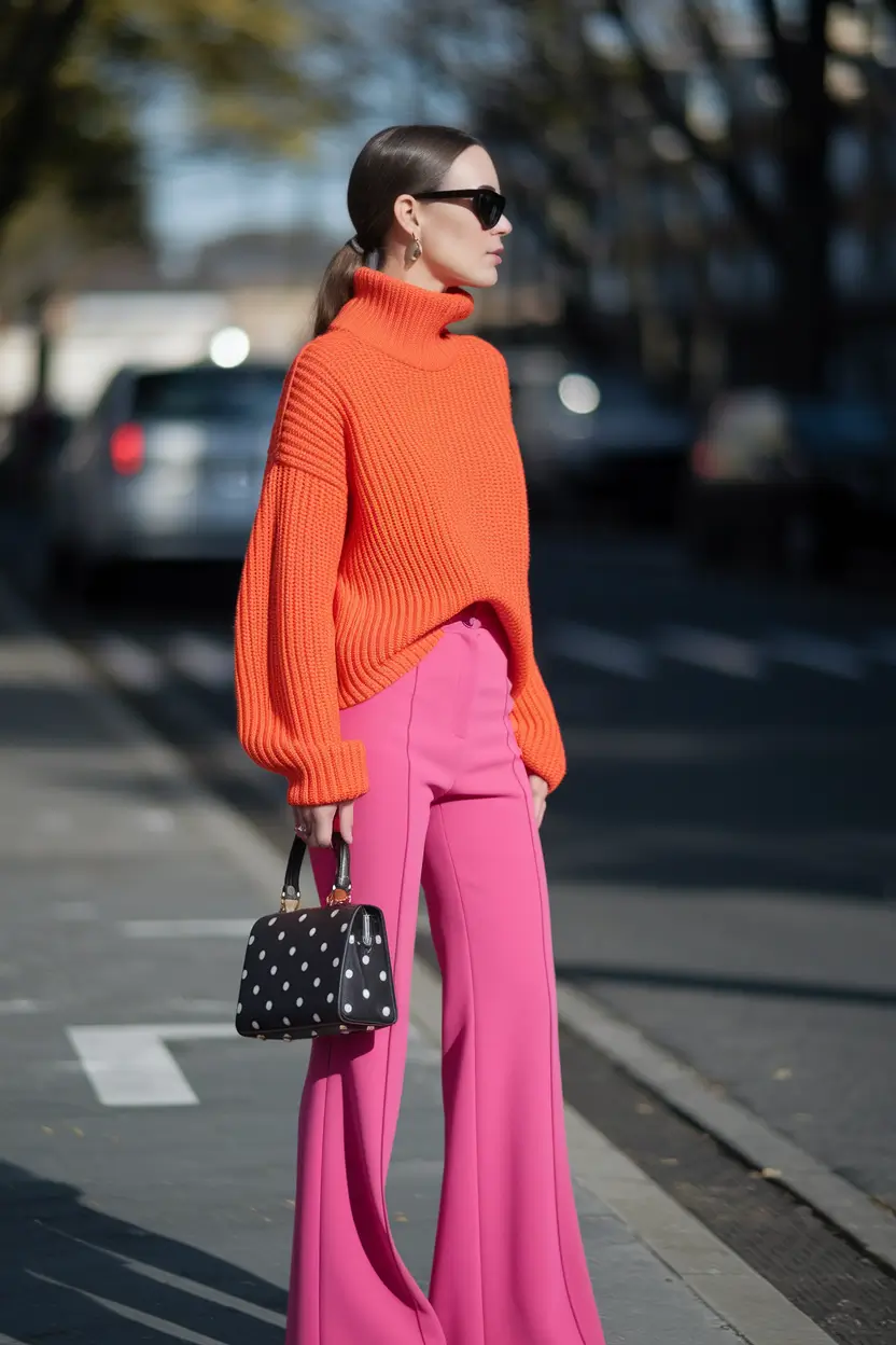 fall fashion trends women casual 2025+Color Block Queen Energy