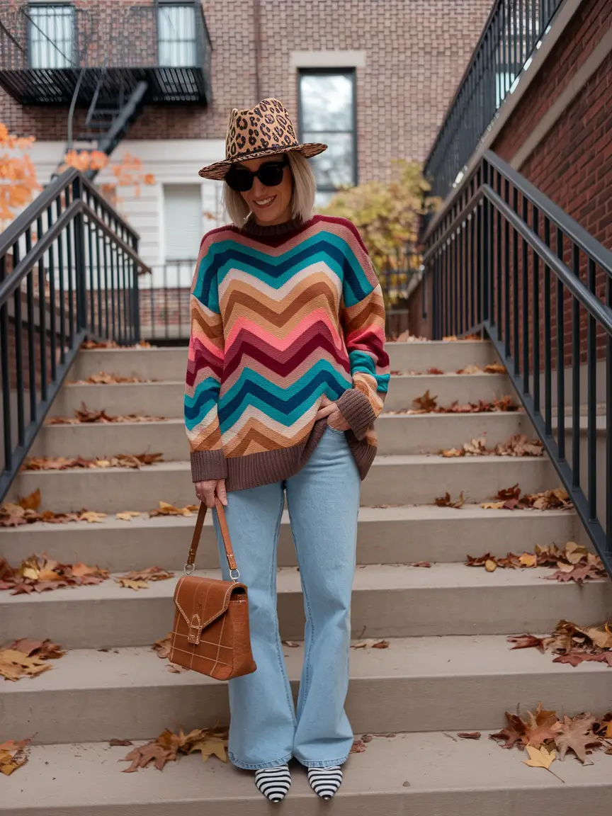 fall fashion trends for women over 50+Prints, Patterns, and Playful Charm