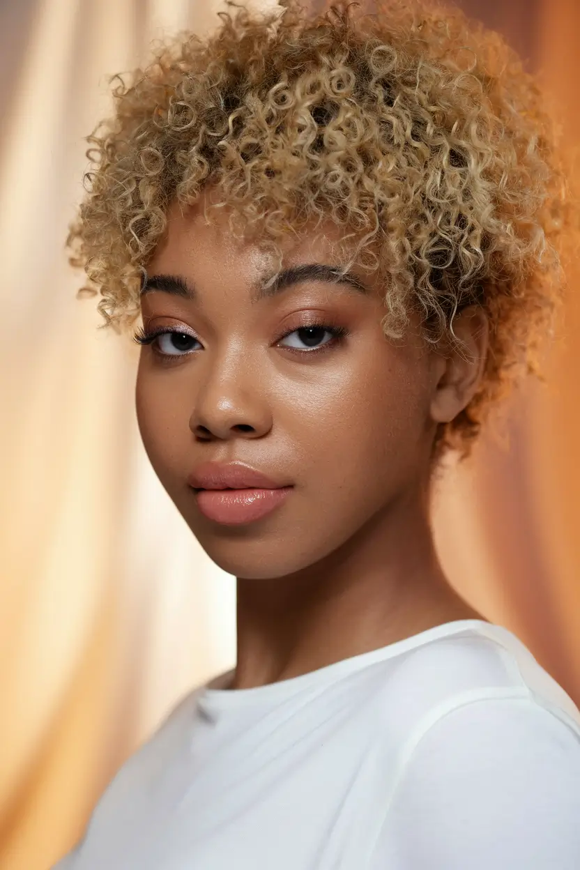 hair color ideas for deep skin+Golden Ringlets for Maximum Glow