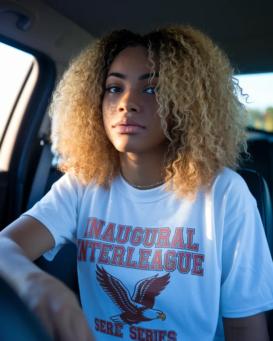 hair color ideas for deep skin+Blonde Ombre on Natural Curls