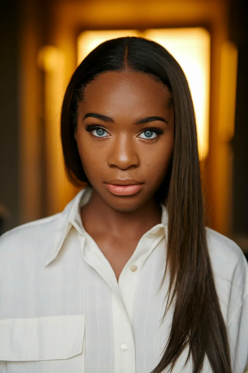 hair color ideas for deep skin+Deep Espresso with Cool Undertones