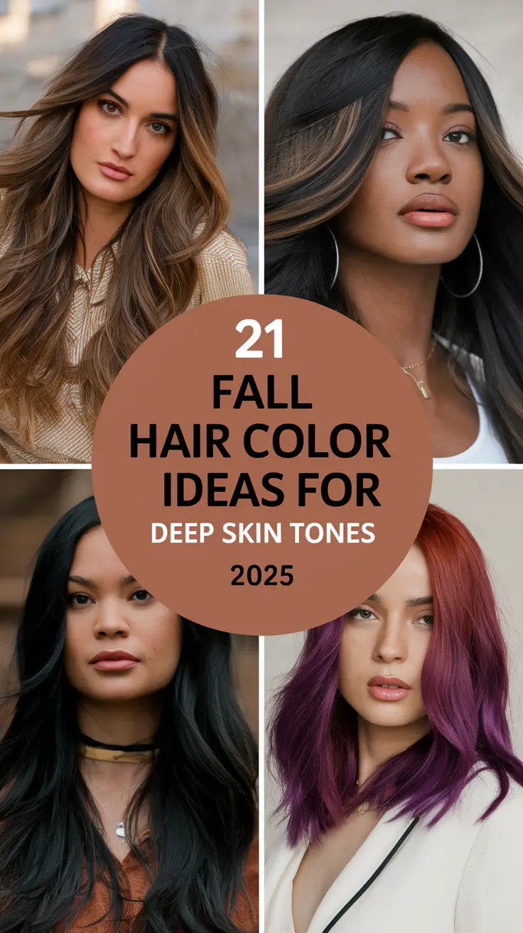 Fall Hair Color Ideas for Deep Skin Tones 2025 That Bring Out Warm Depth and Brunette Glow