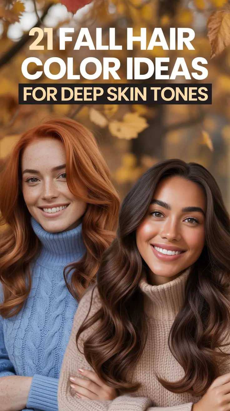 Fall Hair Color Ideas for Deep Skin Tones 2025 That Bring Out Warm Depth and Brunette Glow