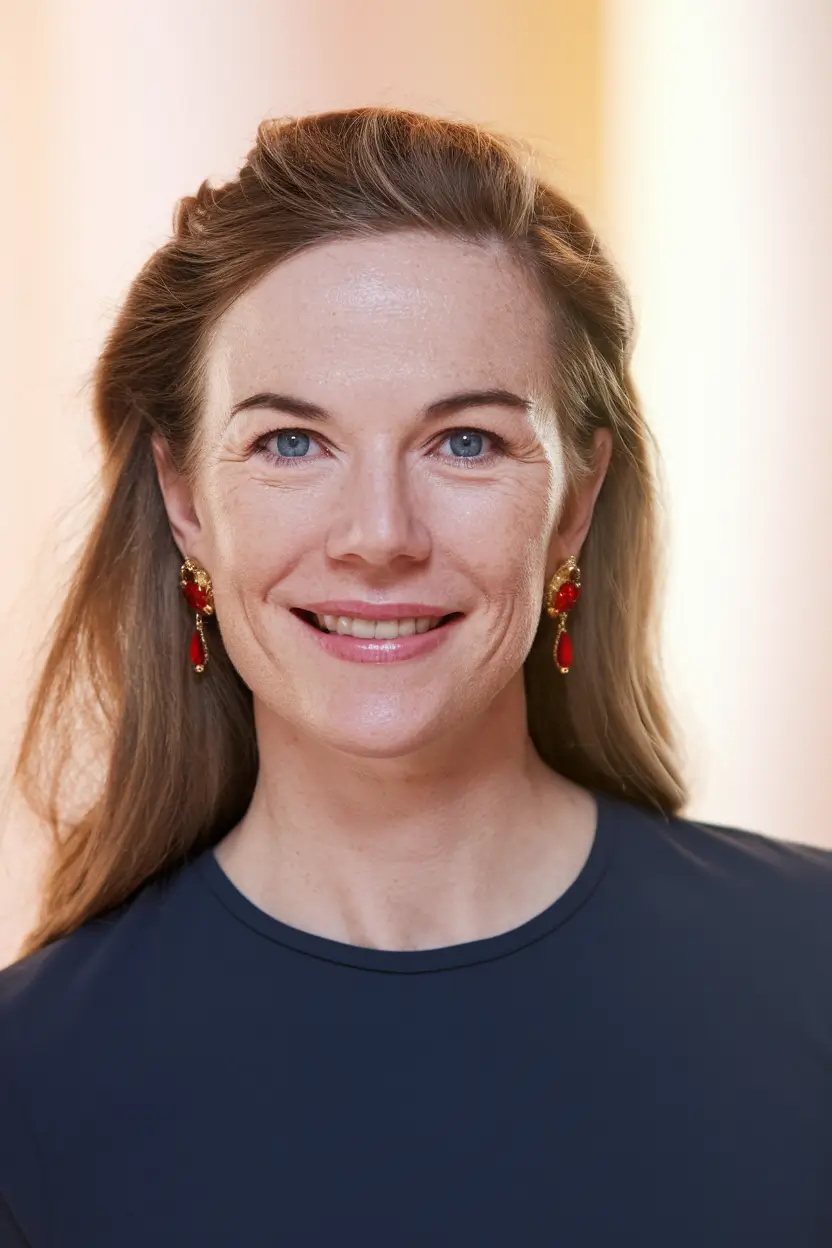 Fall hairstyles for women over 40 Half-Up with Gentle Volume