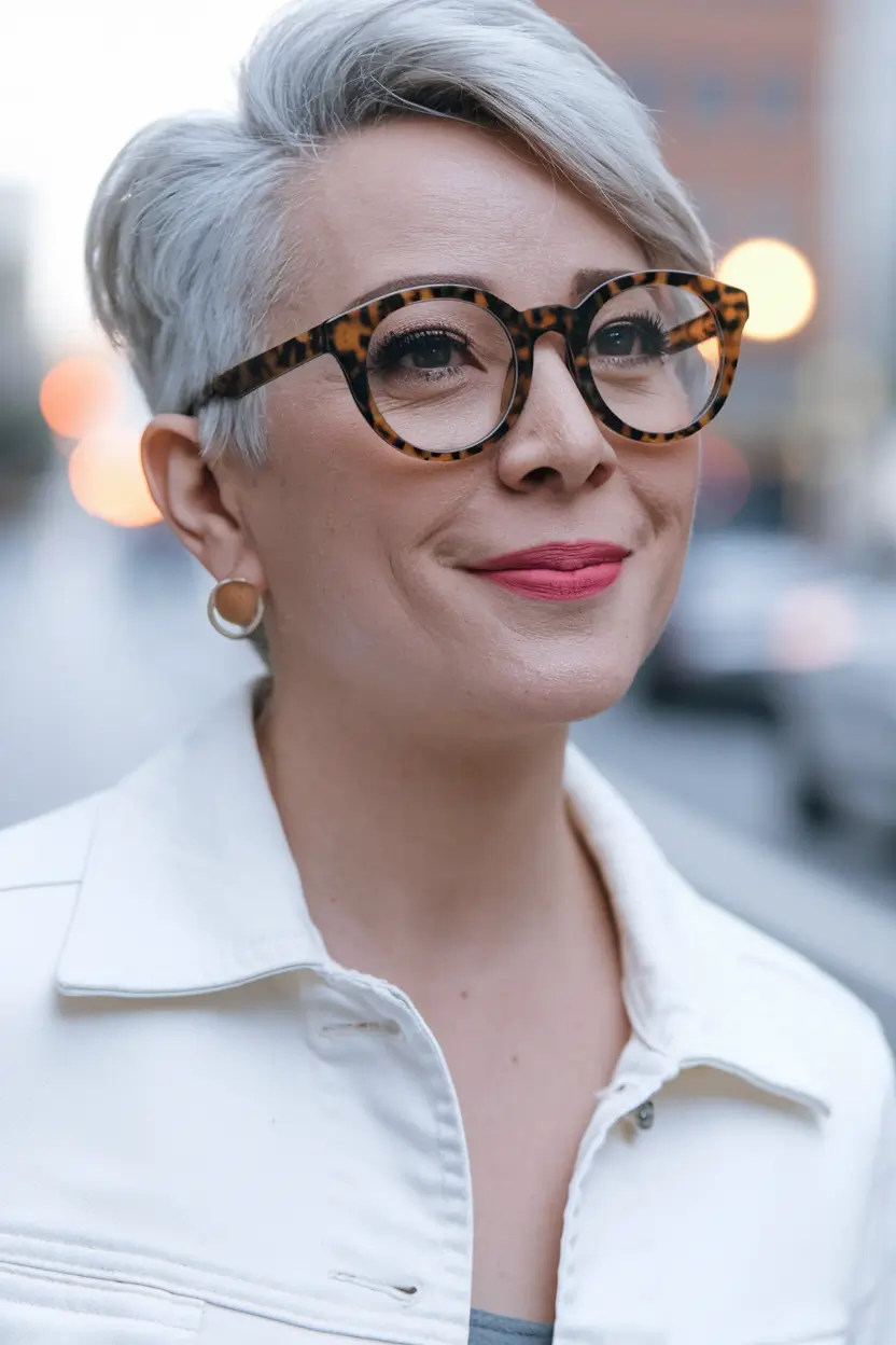 Fall hairstyles for women over 40 Pixie Undercut with Voluminous Top