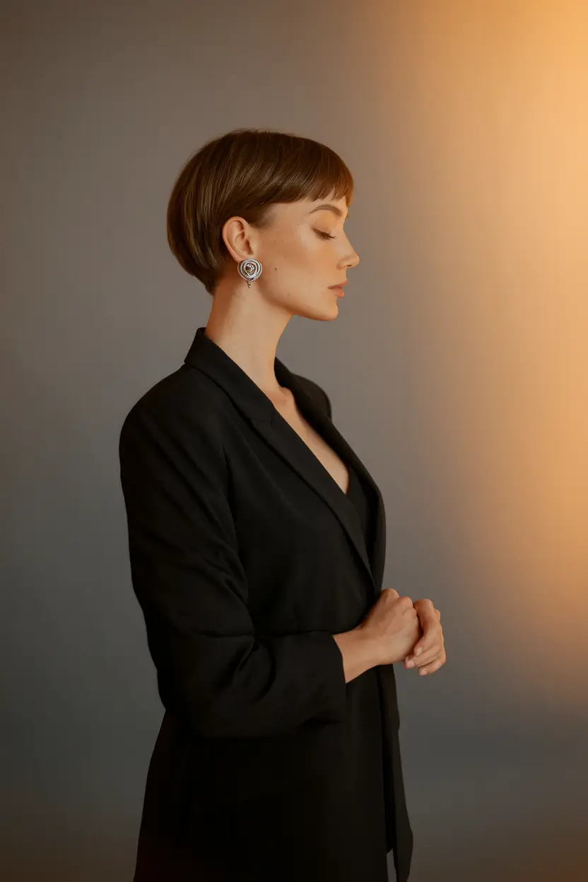 Fall hairstyles for women over 40 Polished French-Inspired Bowl Cut