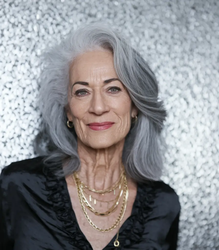 Fall hairstyles for women over 60 ideas 2025 - Modern Feathered Shag with Soft Waves