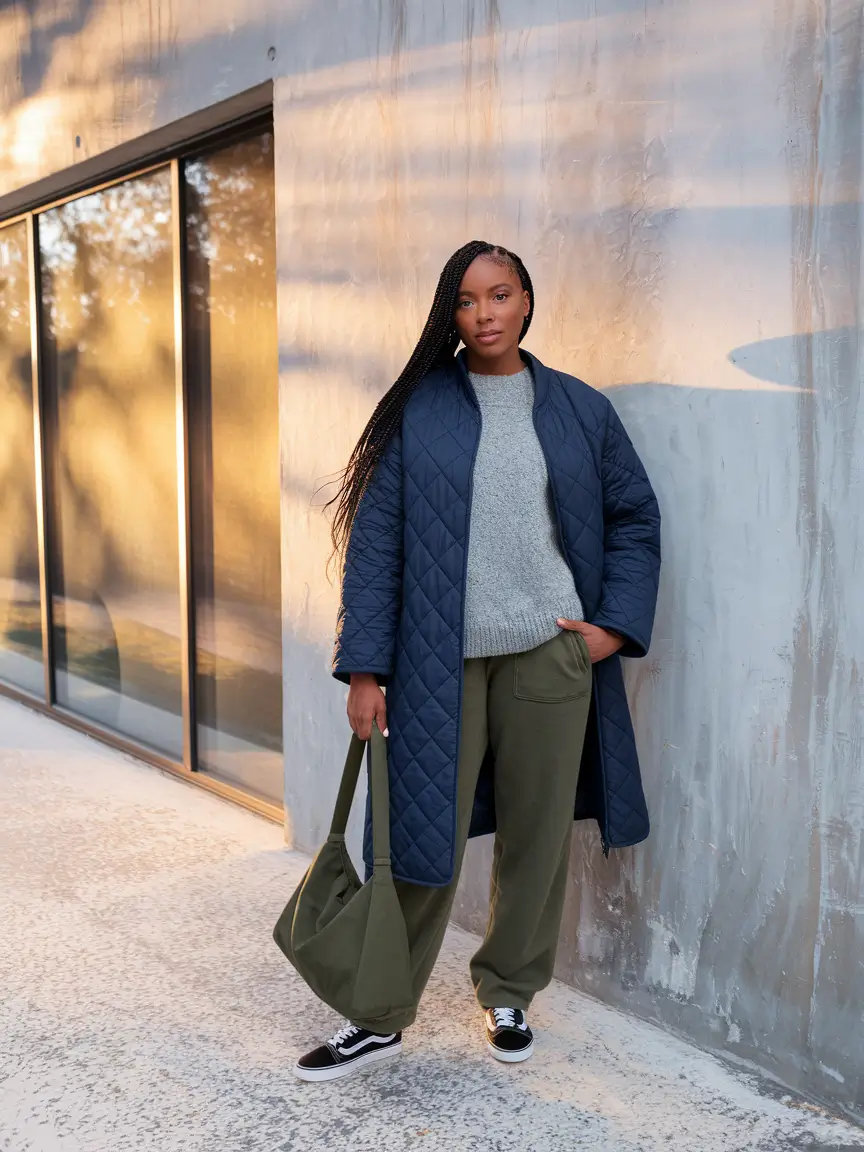 fall outfits for black women 2025 Elevated Utility with a Quilted Touch