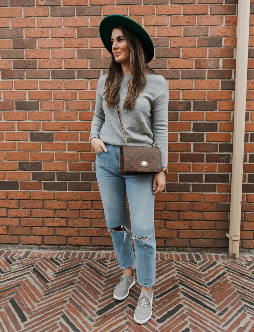 fall outfits with jeans 2025 Weekend Brunch in Playful Texture