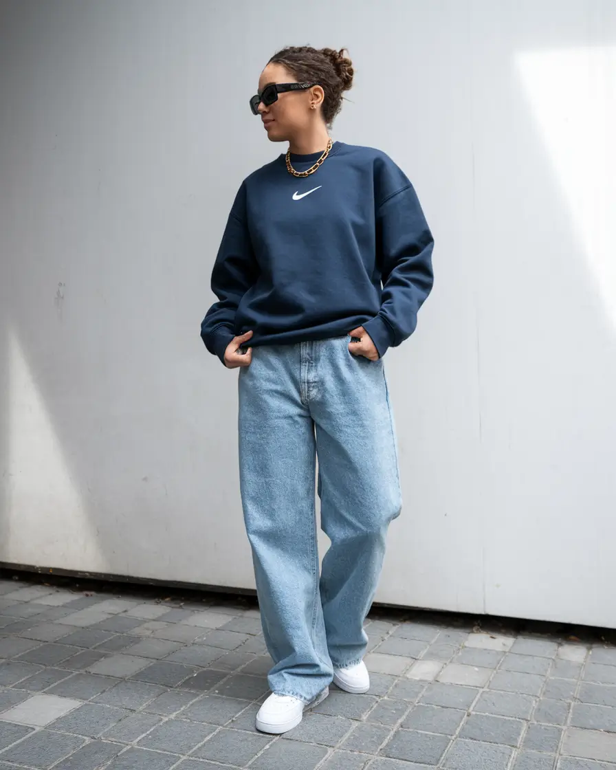 fall outfits with jeans 2025 Sporty Simplicity Meets Urban Cool