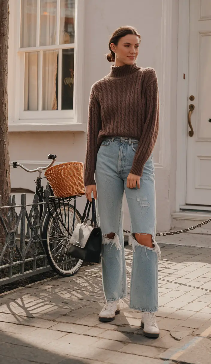 fall outfits with jeans 2025 Coffee-Toned and Classic with a Twist