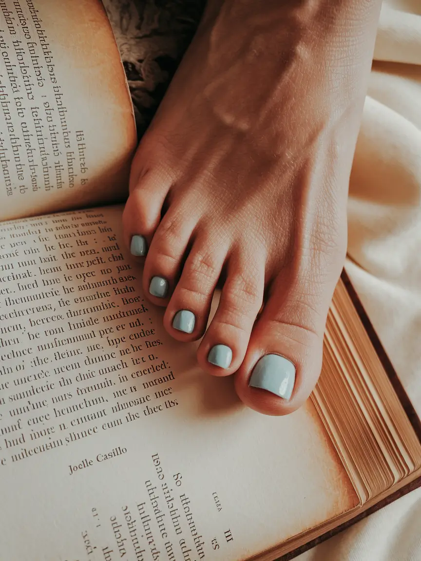 september toe nails color fall+Muted Blue for Bookish Souls