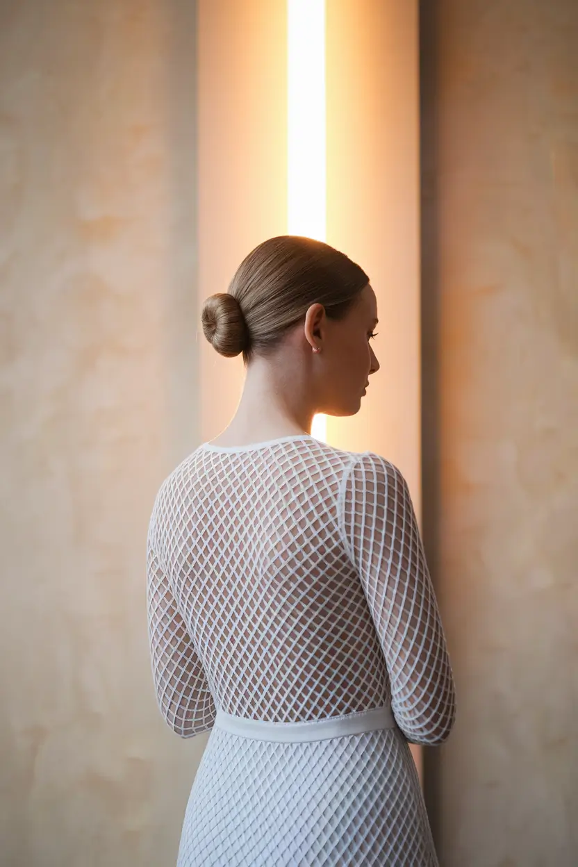 fall hair colors for blondes+Sculpted Blonde Chignon with Caramel Haze