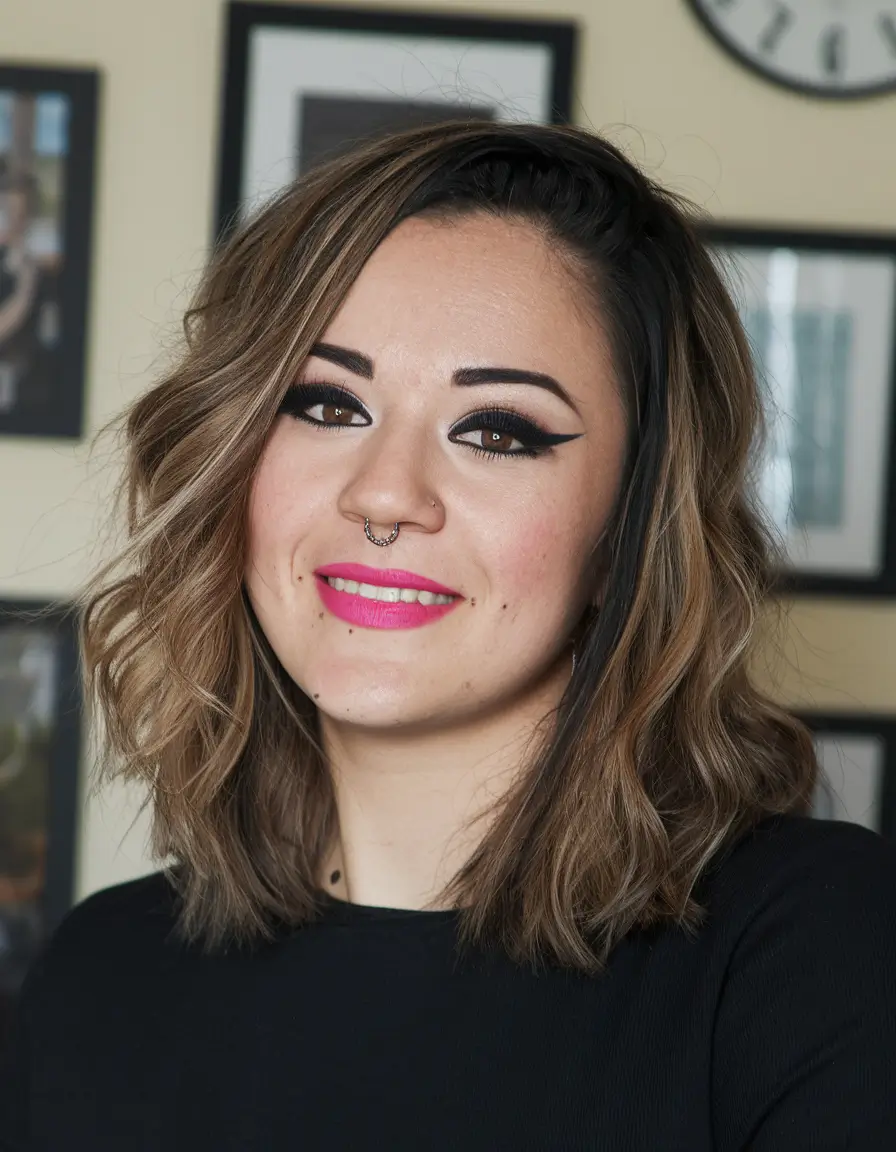 fall hair color for brunettes 2025+Rooted Caramel Dimension for Wavy Brunettes