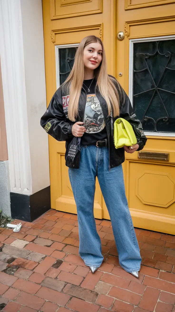 late summer casual chic+Graphic Cool and Neon Accents