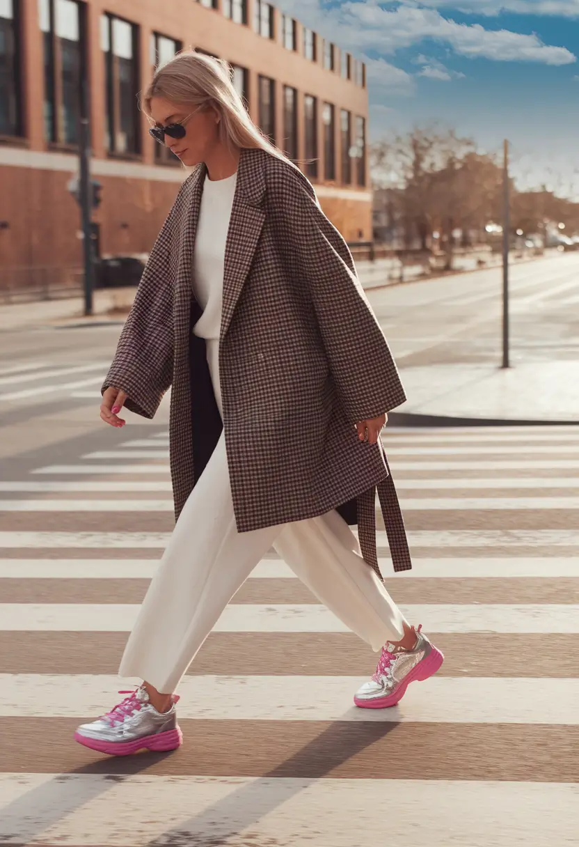 layering fall outfits 2025 Tailored Layers with a Sporty Twist