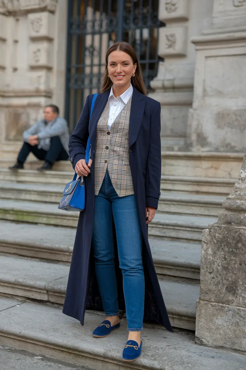 layering fall outfits 2025 Blazer Sharp, Denim Easy: The Smart Layering Formula