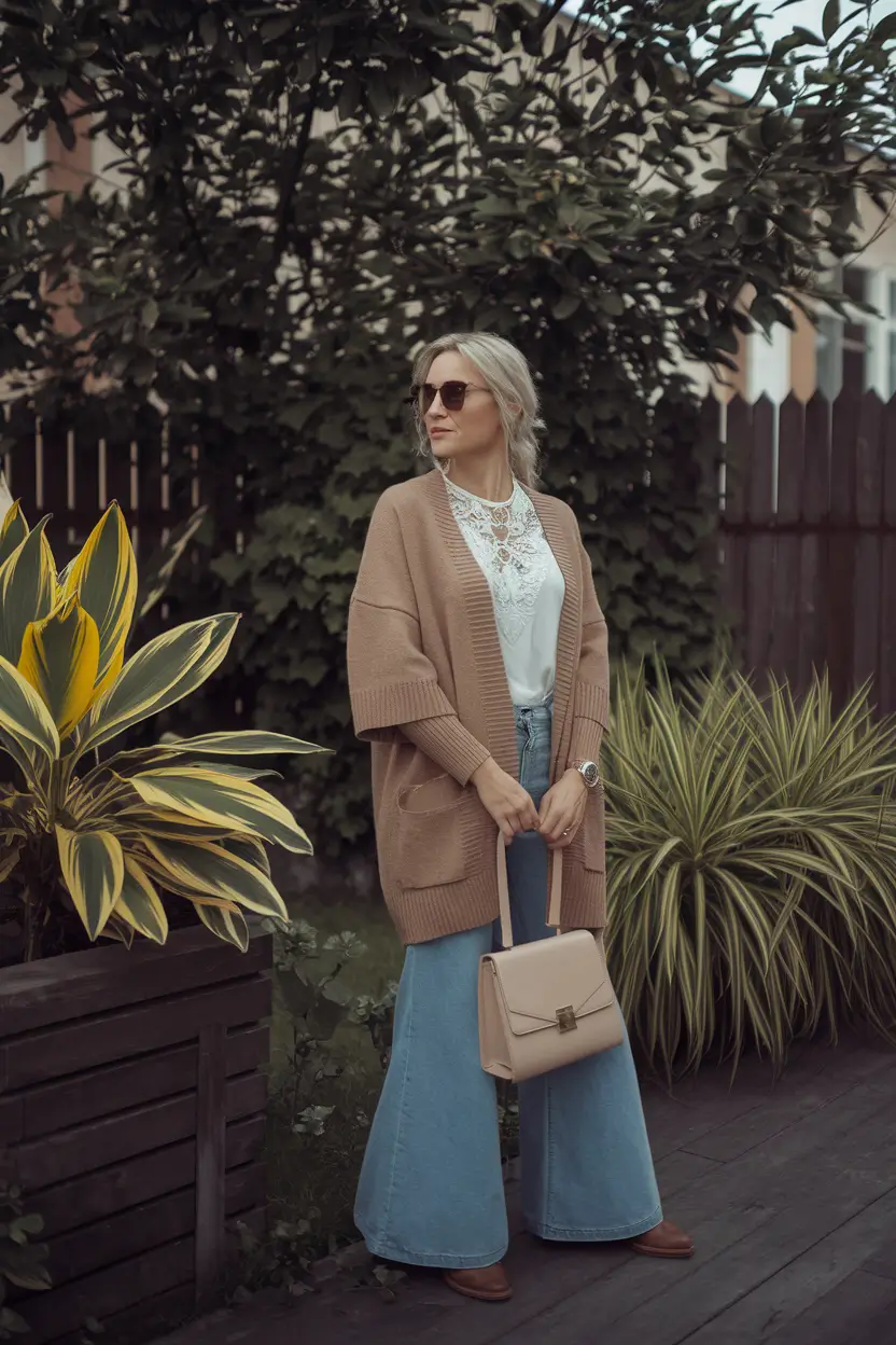 layering fall outfits 2025 Boho Romance with a Denim Foundation