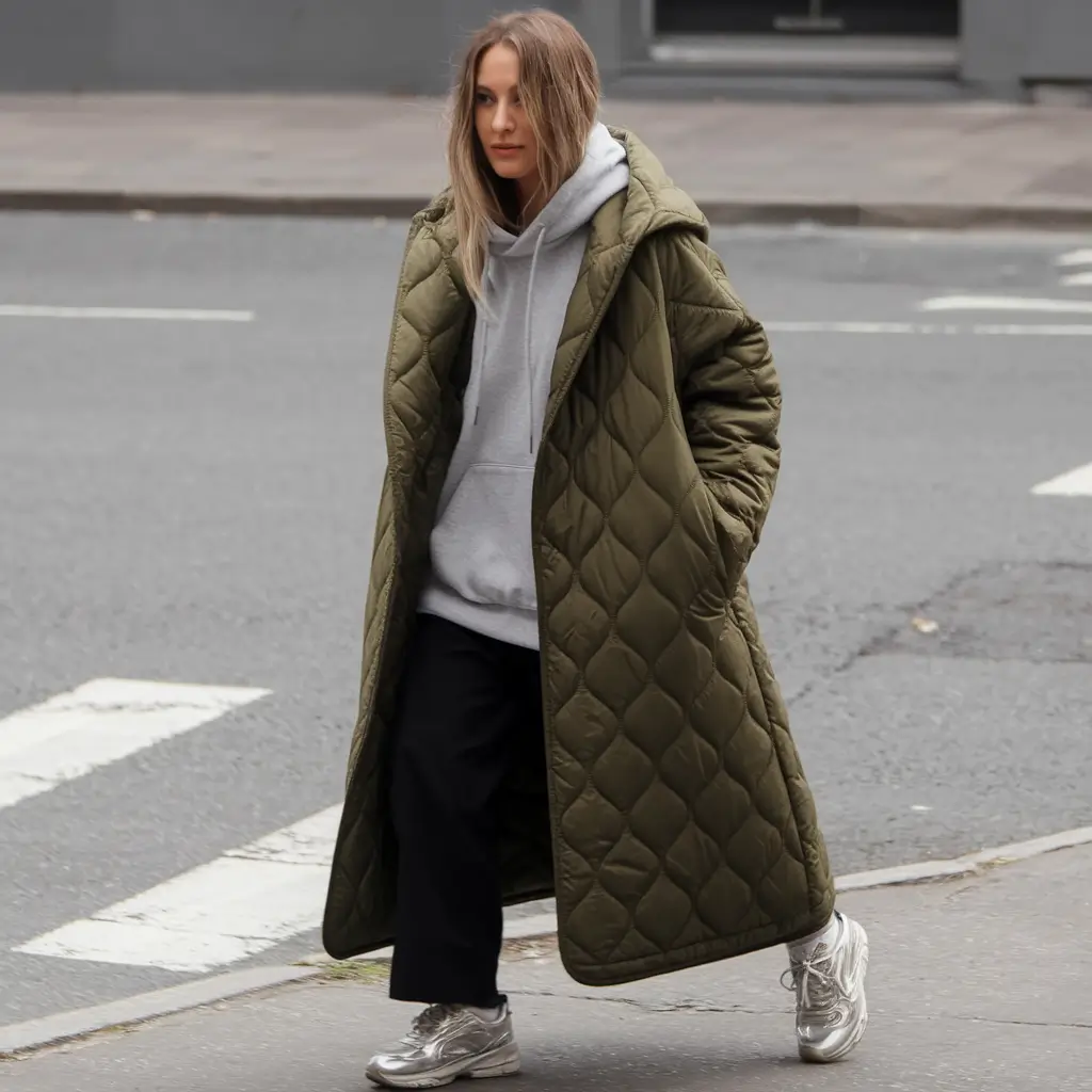 layering fall outfits 2025 Puffy and Quilted for That NYC Energy