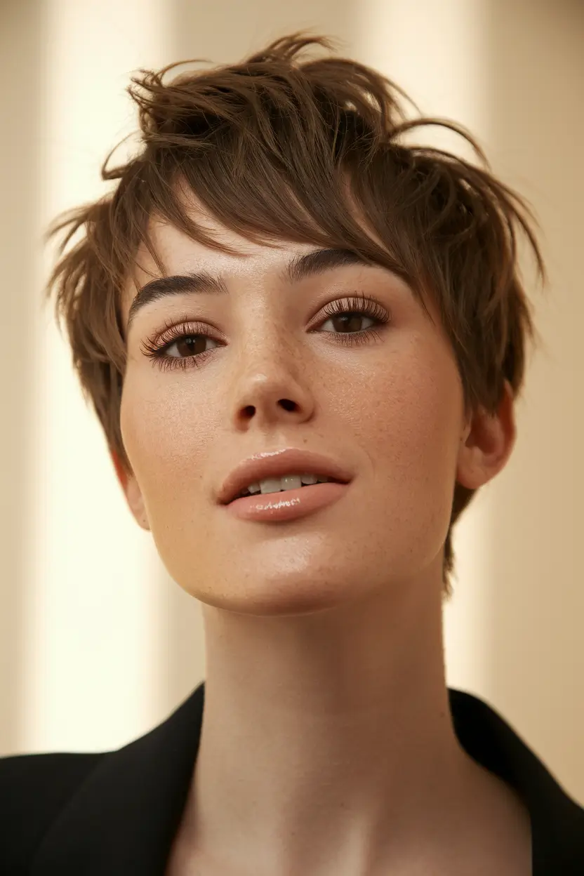 pixie haircut fall 2025 Tousled Layers That Whisper Rock Star