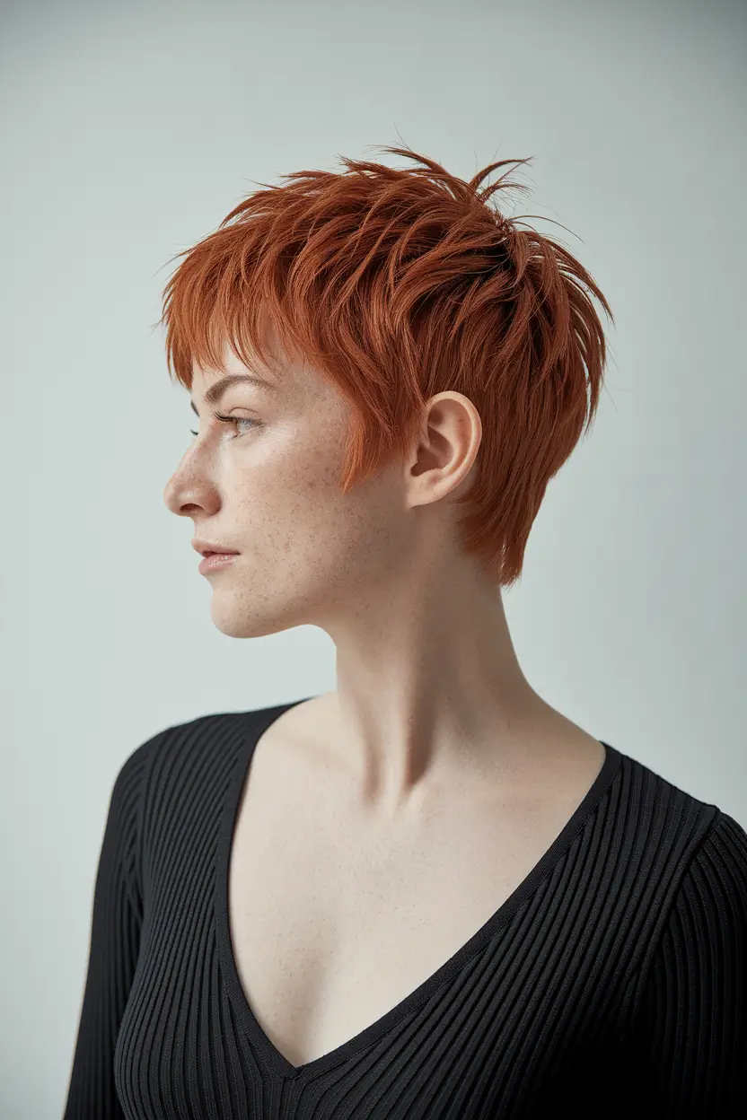 fall pixie haircut Spiked Copper Layers for Fiery Fall Vibes