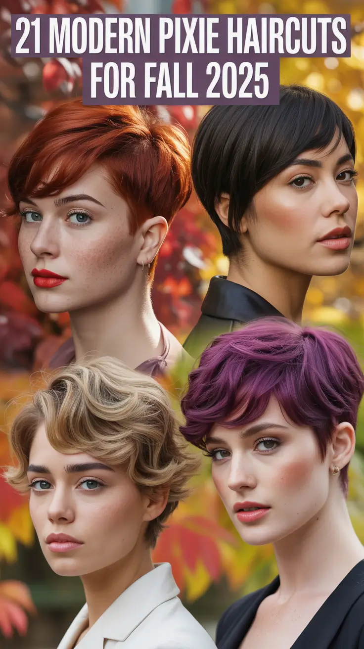 Modern Pixie Haircuts for Fall 2025: Bold Cuts, Fall Colors & Style Inspiration