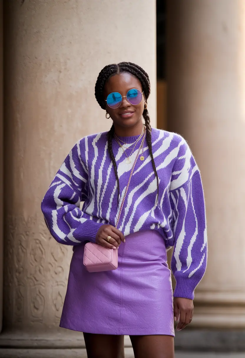 new fall styles for women Purple Power with a Retro Twist