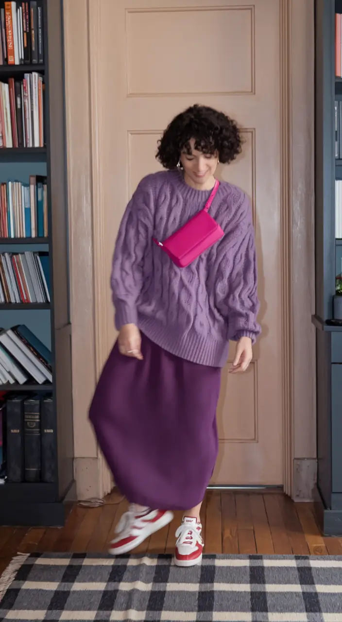 Fashion-outfits-casual-autumn-street-Purple-Layers