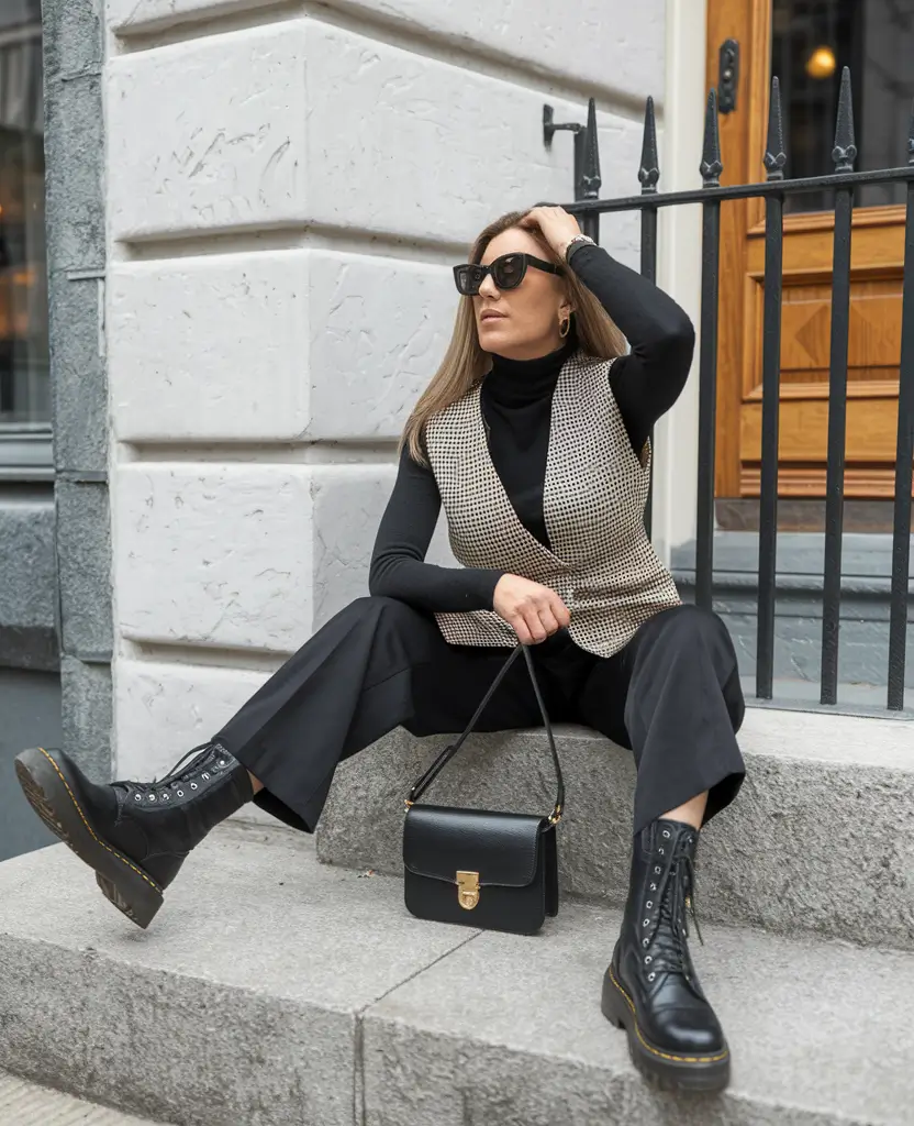 trendy fall outfits 2025 Retro Layers with a City Edge