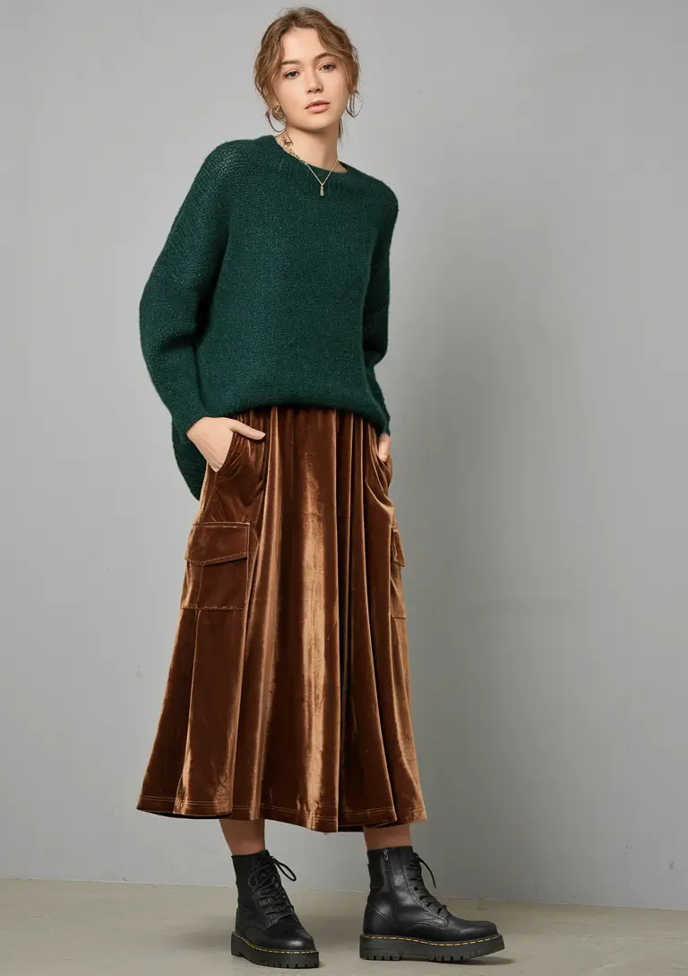 trendy fall outfits ideas Velvet Cargo and Emerald Mood
