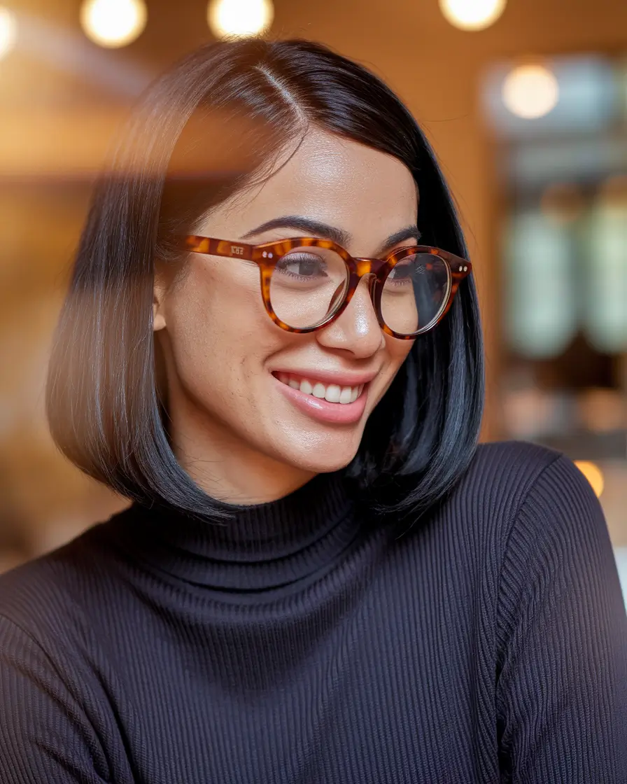 oval face haircuts short thin hair Rounded Classic Bob with Retro Charm