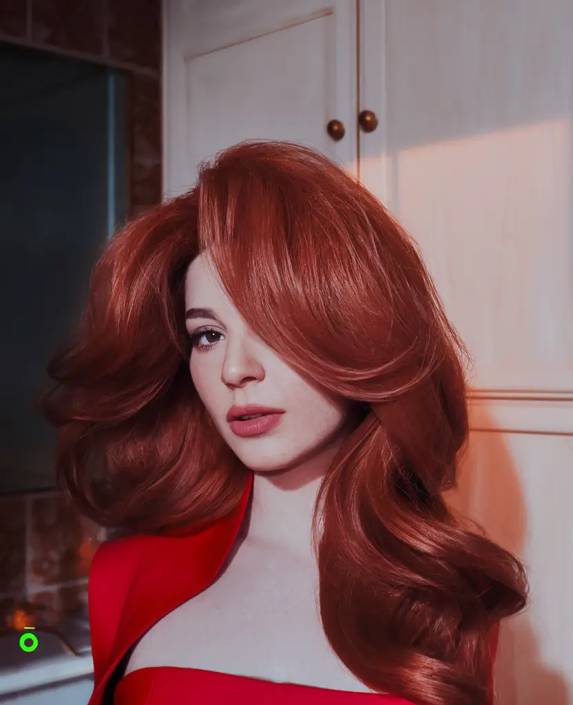 fall red hair color fair skin Hollywood Volume with Auburn Gloss