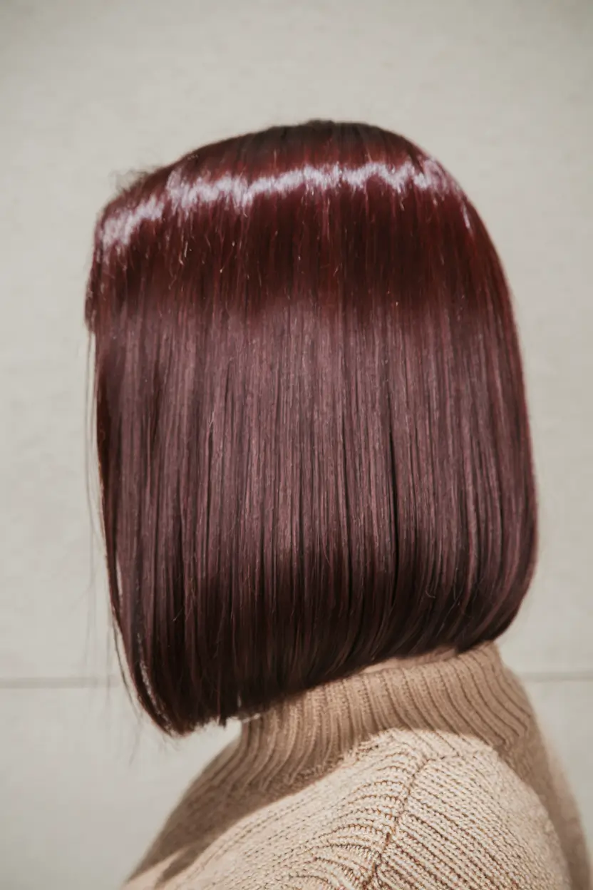 autumn highlights brown Deep Berry Precision Bob