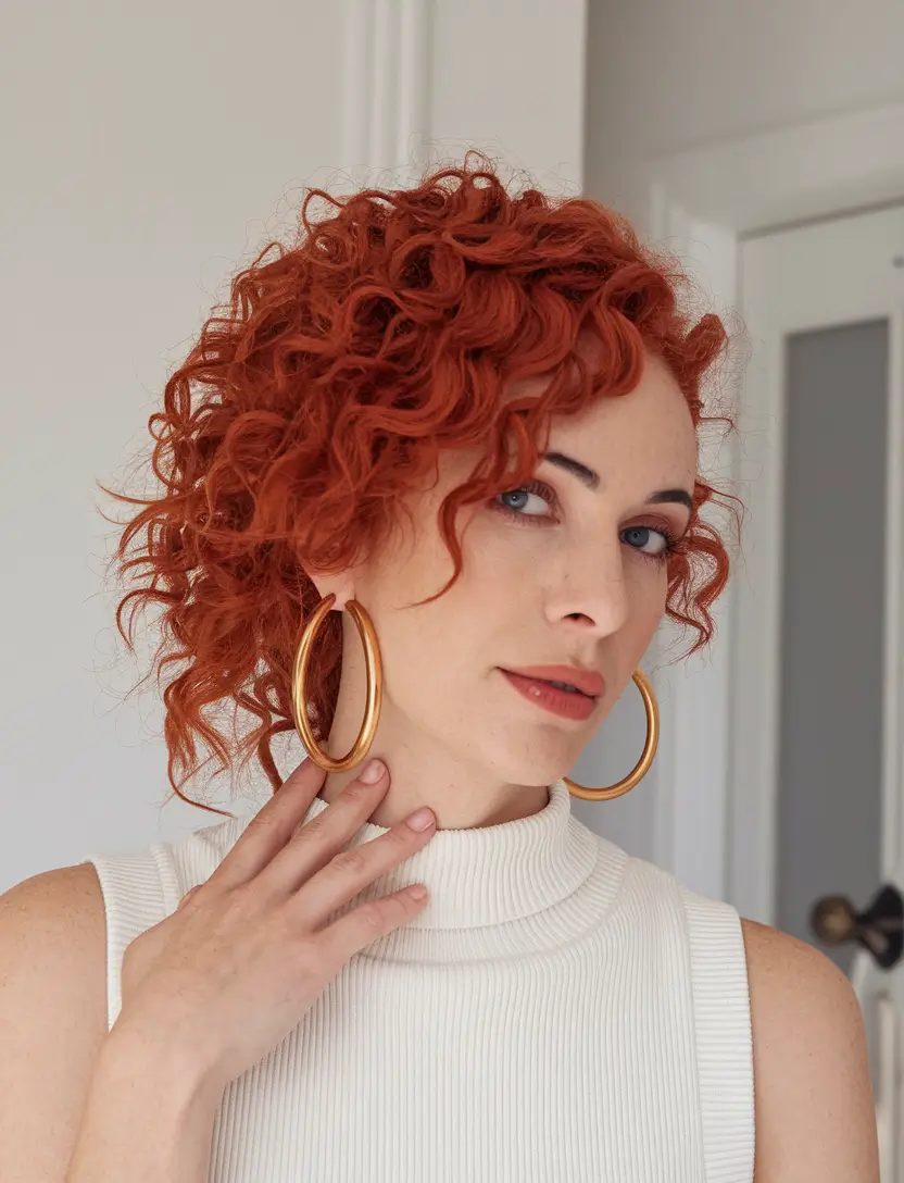 fall red hair color Curly Copper Confidence