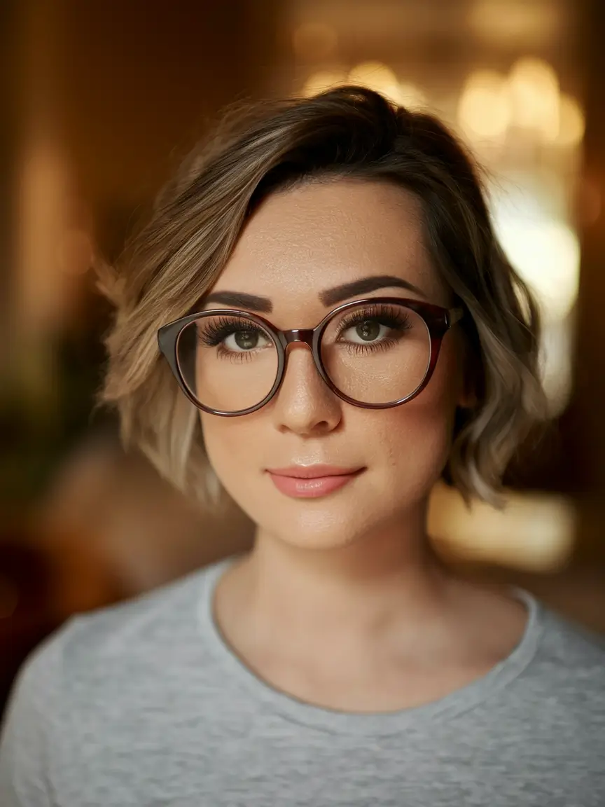 short haircut for fall 2025 Softly Swept Crop with Casual Glam